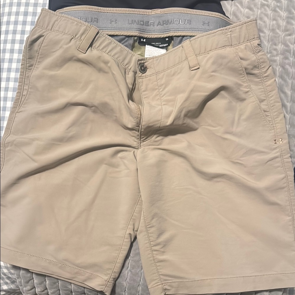 Under Armour Men's Khaki Flat Front Shorts
